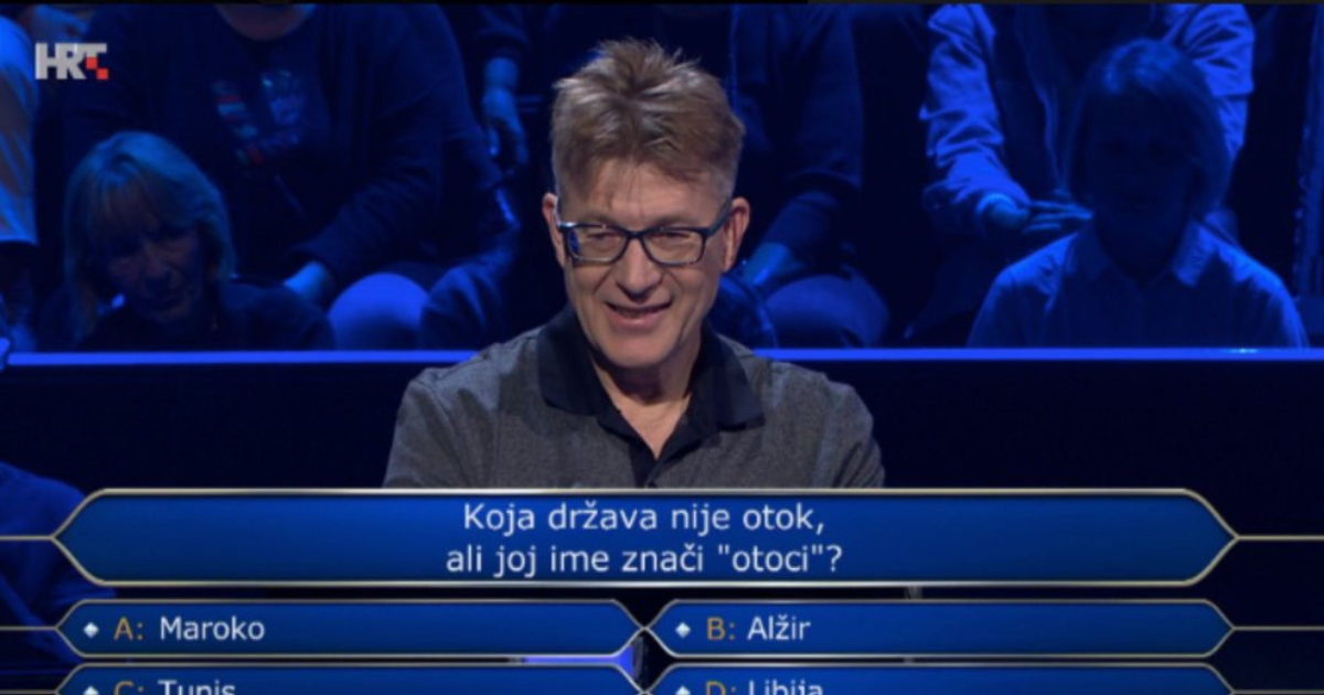 Robert u Milijunašu riskirao na 13. pitanju i pogriješio. Biste li vi znali odgovor?