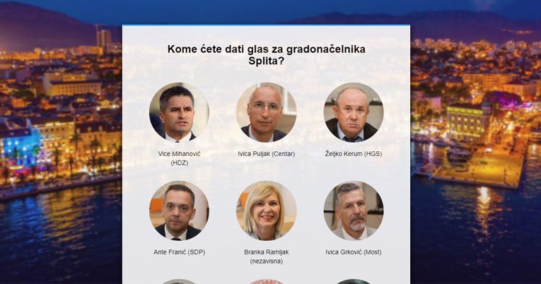 VELIKA ANKETA Izbori su idući vikend. Tko će biti novi gradonačelnik Splita?