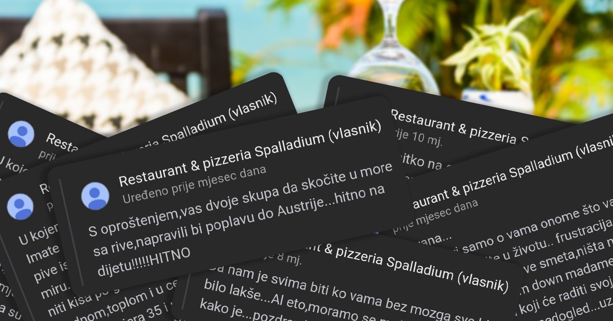 Dalmatinski restoran šokirao odgovorima na loše recenzije: "Hitno na dijetu!"