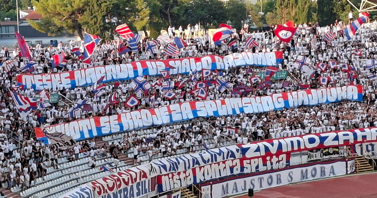 Pogledajte transparent koji je Torcida izvjesila na početku utakmice protiv Žiline