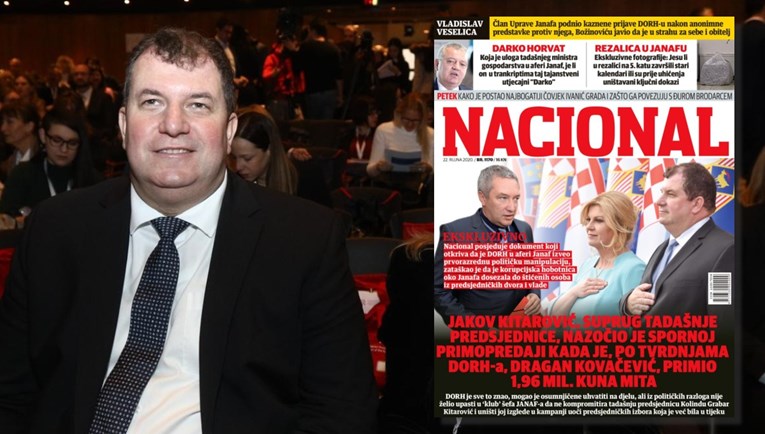 Nacional: Jakov Kitarović svjedočio je primopredaji 1,9 milijuna kuna šefu Janafa