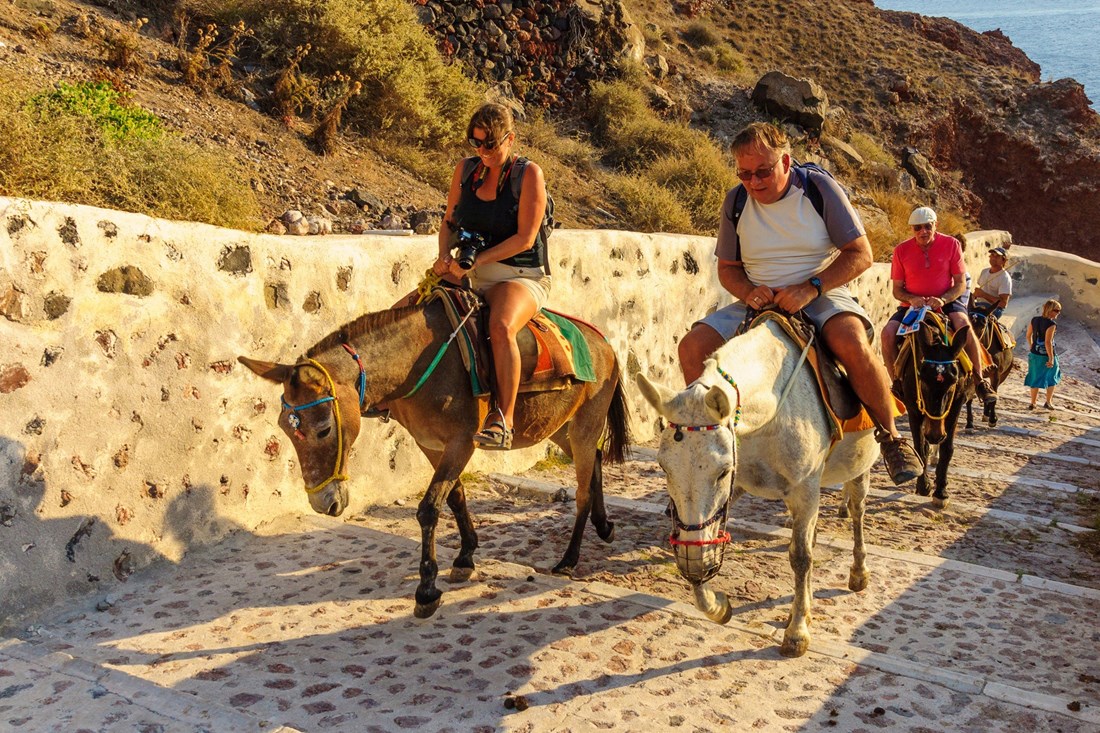 Santorini uvodi ograničenje težine do 100 kg za turiste koji jašu magarce