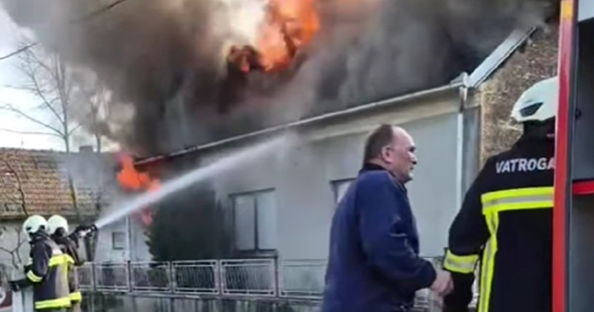 VIDEO Izgorjela obiteljska kuća kod Bjelovara