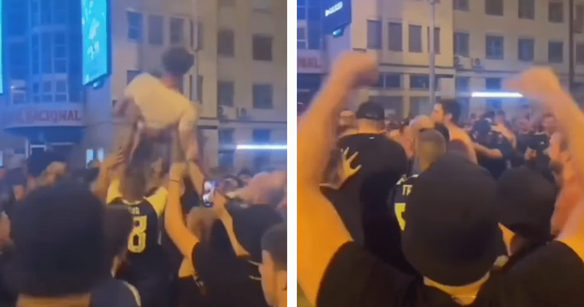 VIDEO Igrač Lokomotive slavio Dinamov naslov na ulici. Navijači ga bacali u zrak