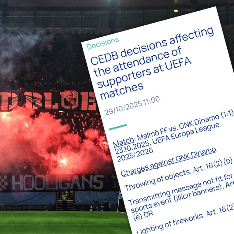 UEFA: Dinamo mora platiti 40 tisuća eura. Boysima prijeti zabrana gostovanja