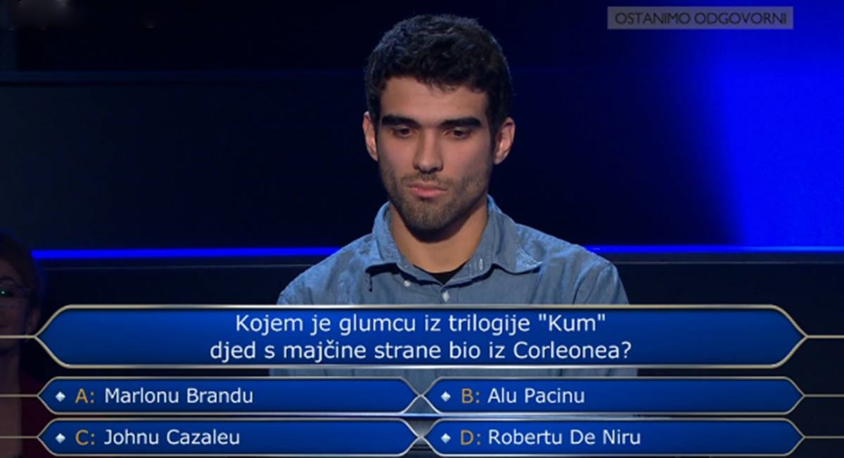 U Milijunašu nakon dugo vremena pitanje za pola milijuna kuna, znate li vi odgovor?
