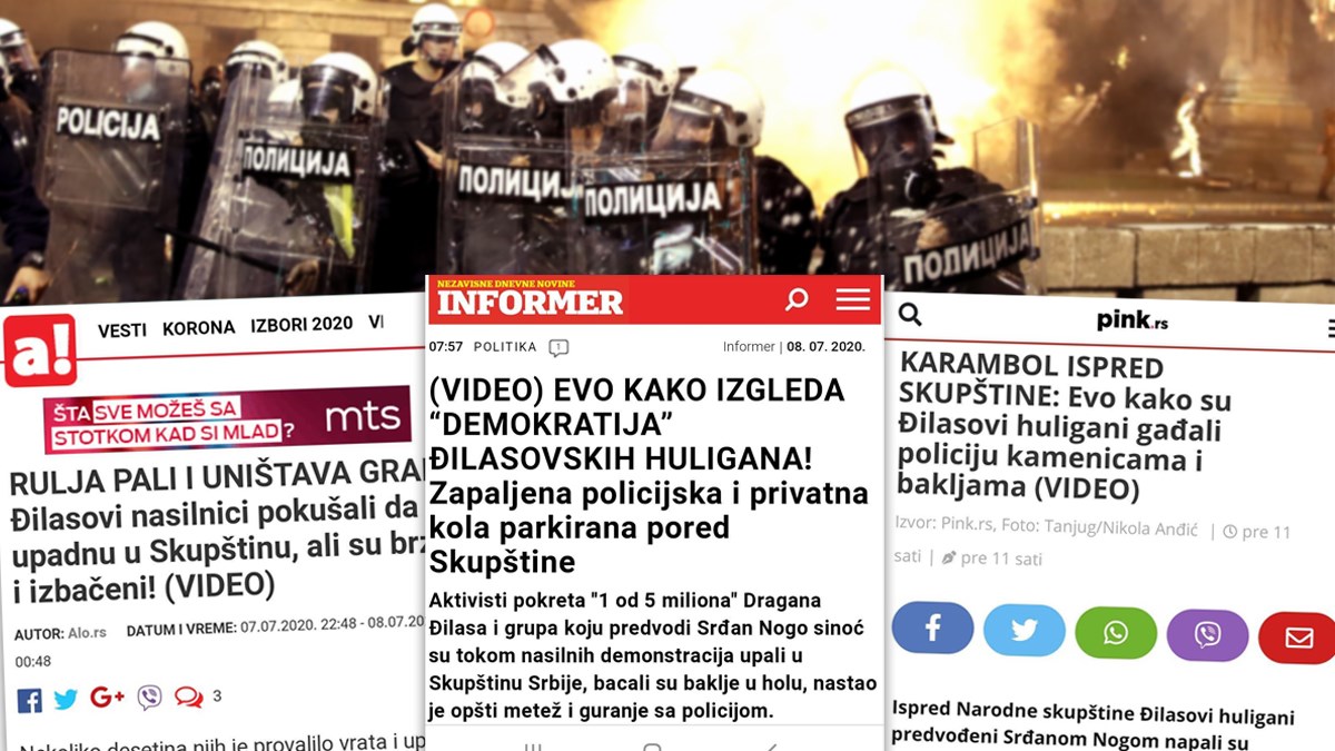 Pogledajte kako su Vučićevi mediji izvještavali o kaosu u Beogradu