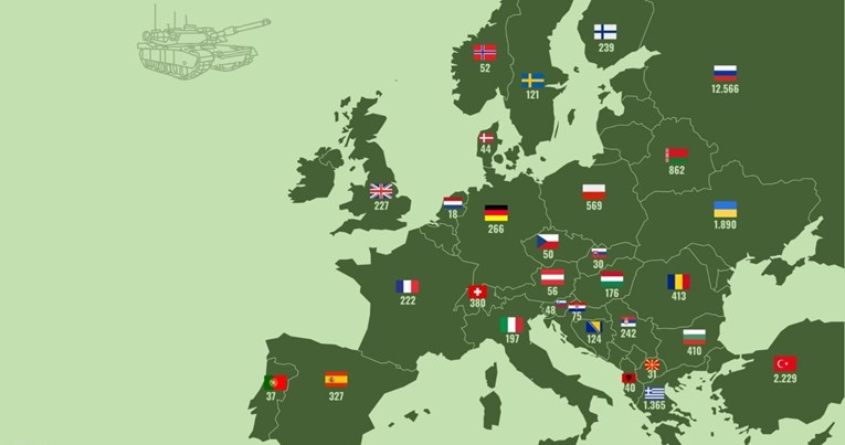 Poznato je koliko europske države imaju tenkova, evo gdje je Hrvatska