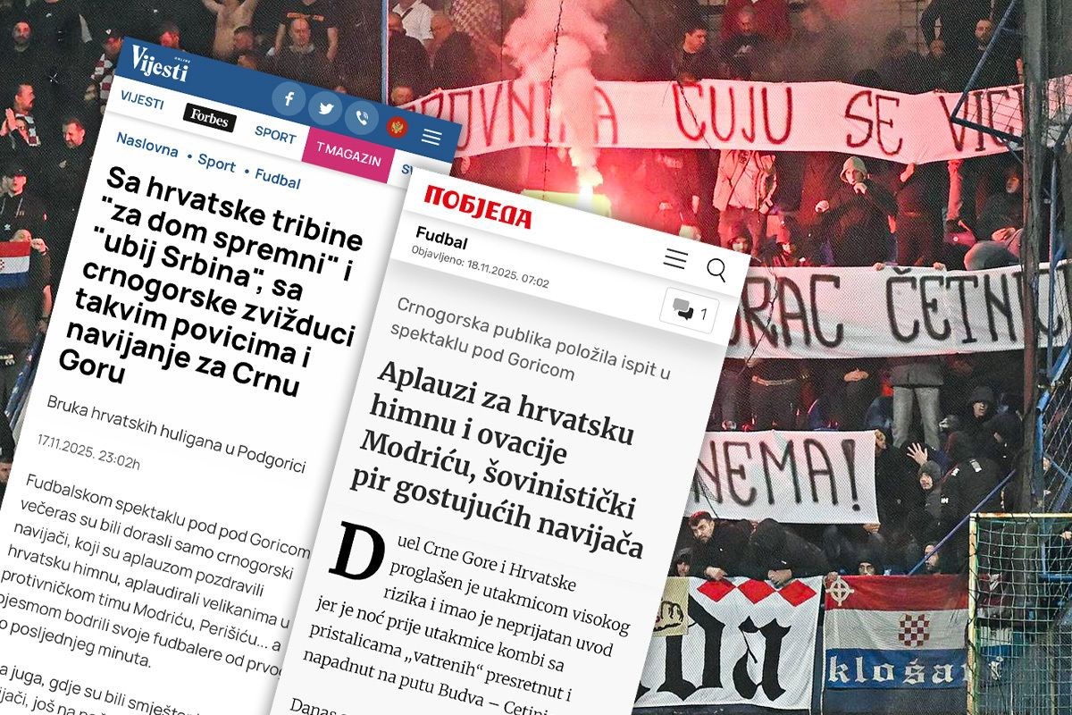 Crnogorski mediji: Šovinistički pir i sramota hrvatskih huligana
