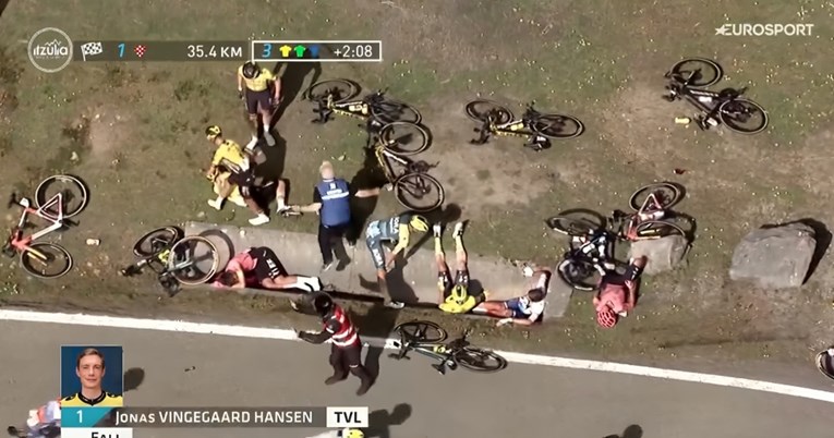VIDEO Teška nesreća na biciklističkoj utrci. Ozlijeđen i osvajač Tour de Francea