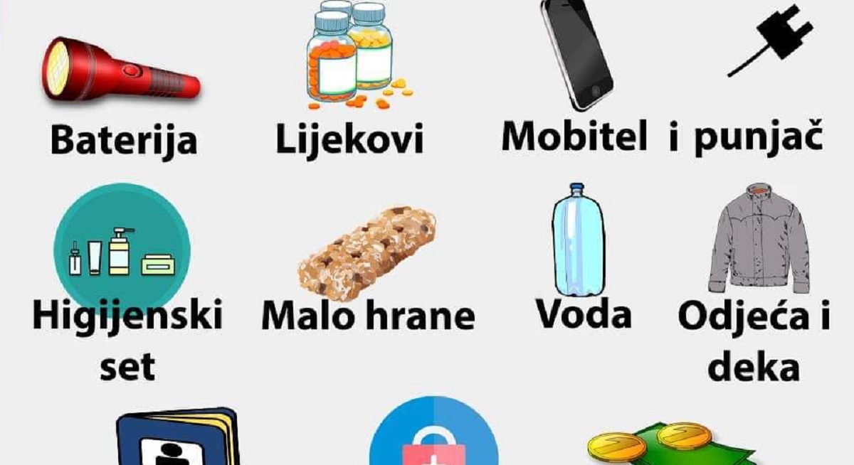 FOTO Crveni križ objavio što treba imati u slučaju potresa