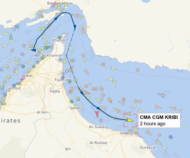 Brod iz zapadne Europe prošao kroz Hormuz. To je prvi put od početka rata