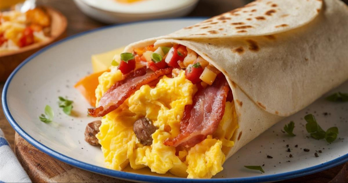 Kad vam dosadi klasičan doručak, napravite burrito s jajima i slaninom