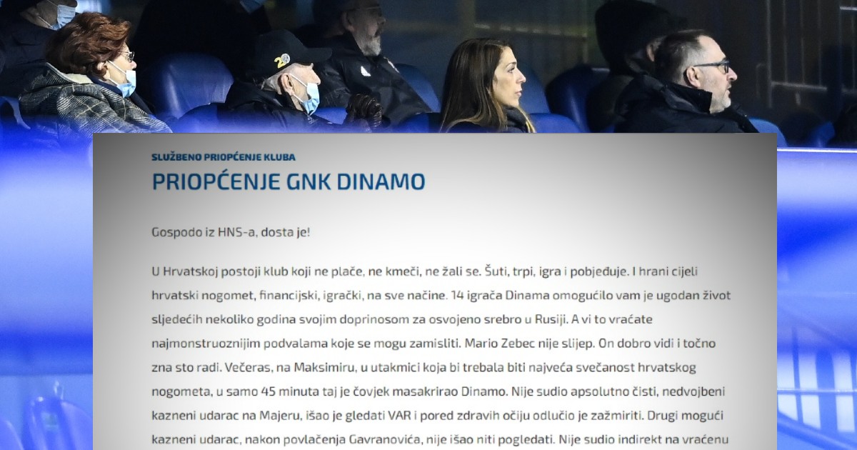 Dinamo nakon derbija s Hajdukom: Gospodo iz HNS-a, dosta je