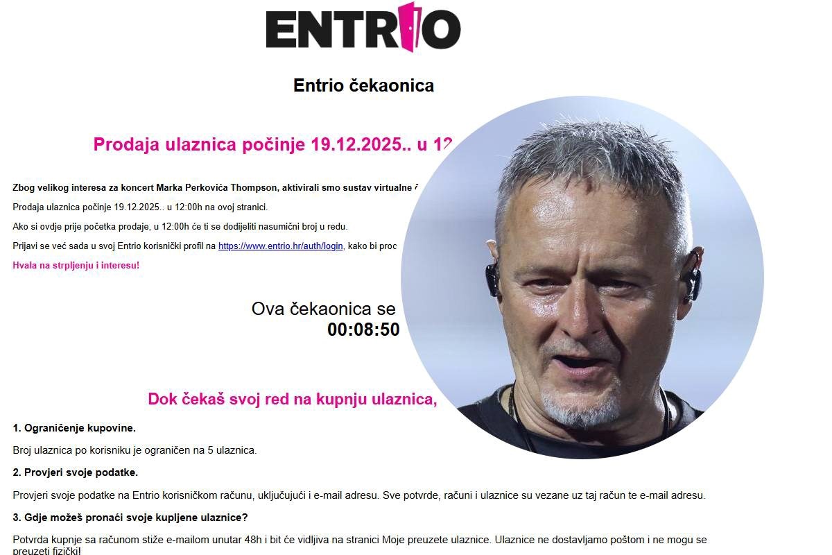 Prodaja ulaznica za Thompsona: Pogledajte koliko se čeka za Split, a koliko za Poreč