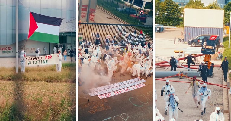 VIDEO Propalestinski aktivisti u Belgiji razbijali vojnu opremu za Ukrajinu