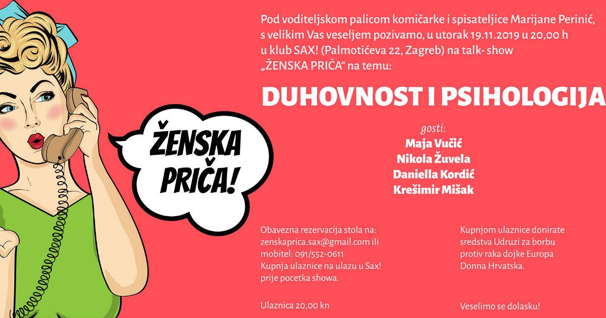 O duhovnosti i psihologiji na novoj Ženskoj priči