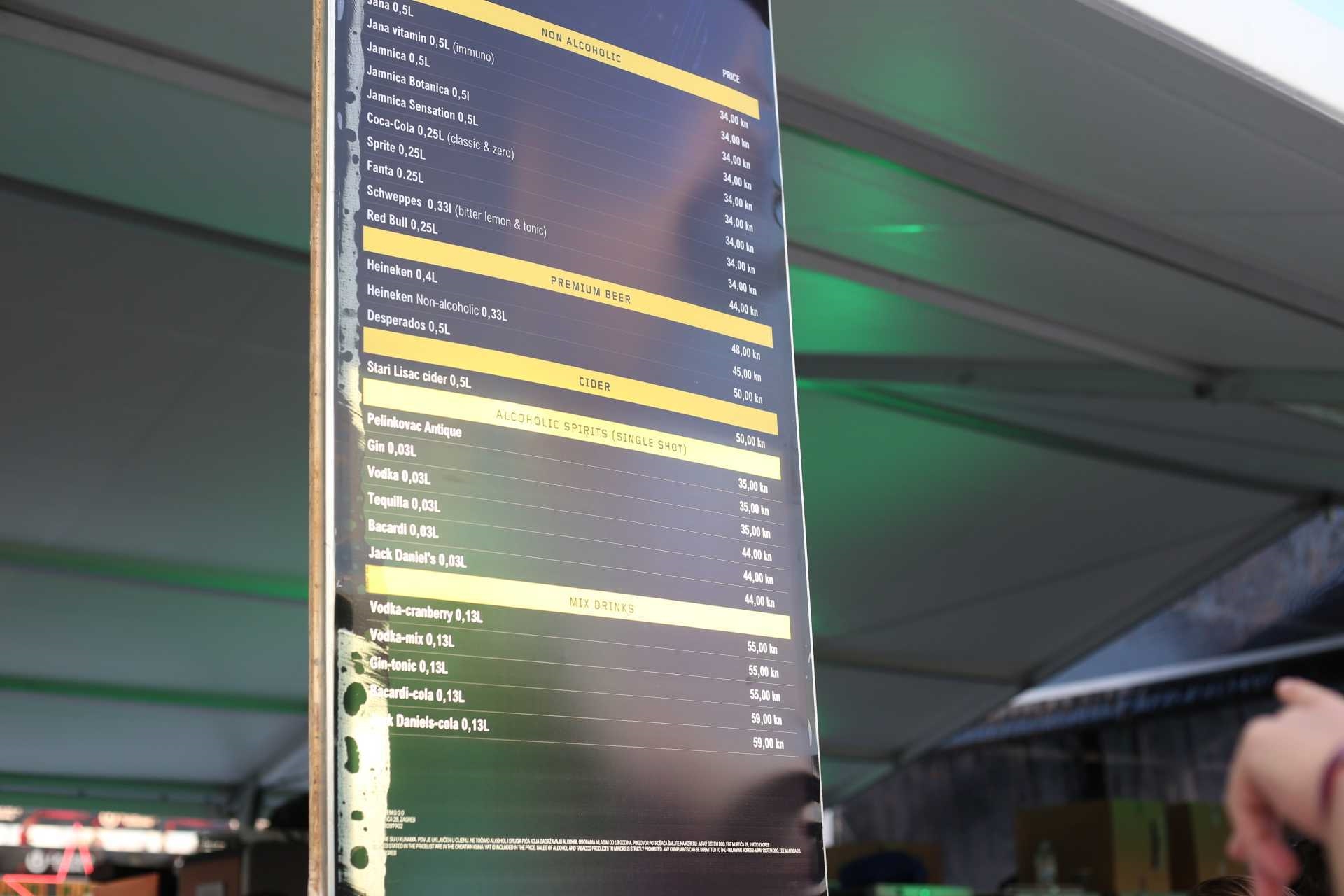 Voda 34 kn, pivo 48 kn: Pogledajte kakve su cijene na Ultri