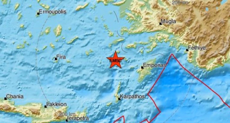 Blizu grčkog otočja zabilježen potres magnitude 4.9