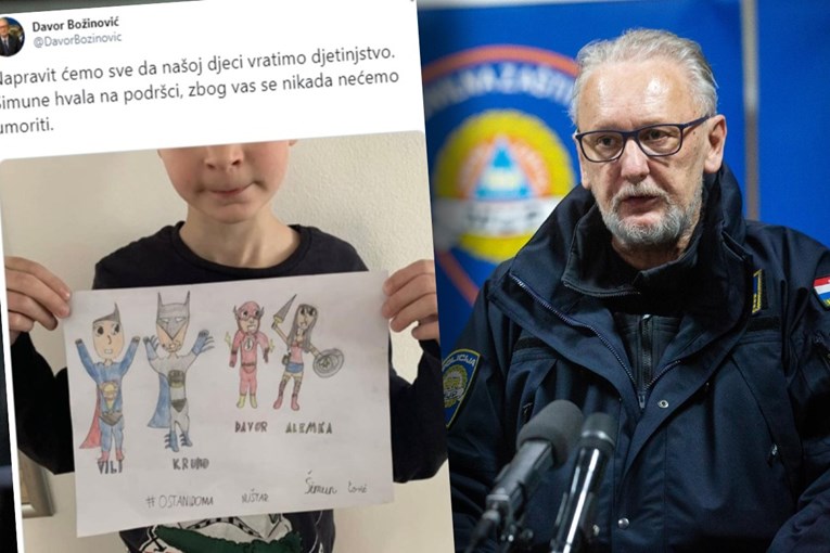 Crtež 8-godišnjeg Šimuna oduševio i Božinovića: Zbog vas se nikada nećemo umoriti