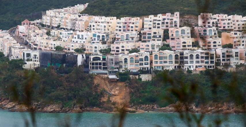 FOTO Luksuzne vile u Hong Kongu na rubu urušavanja. Vlasnici kršili pravila gradnje?