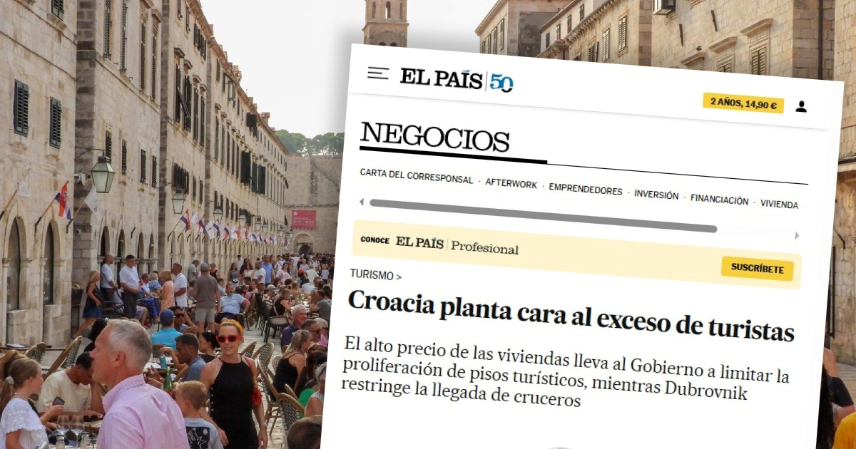 El Pais: Hrvatska ima iste probleme s turizmom kao i Španjolska, samo još gore