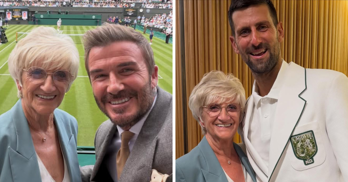 David Beckham bio s majkom na Wimbledonu, upoznao je s Novakom Đokovićem