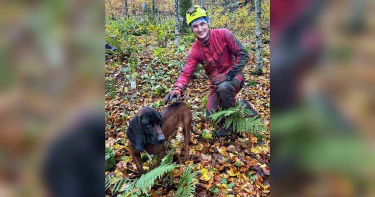 HGSS-ovci spasili lovačkog psa koji je upao u jamu duboku 12 metara u Gorskom kotaru