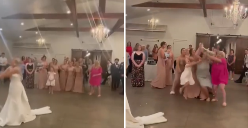 VIDEO Hvatanje buketa na vjenčanju postalo hit, pogledajte što je jedna žena učinila