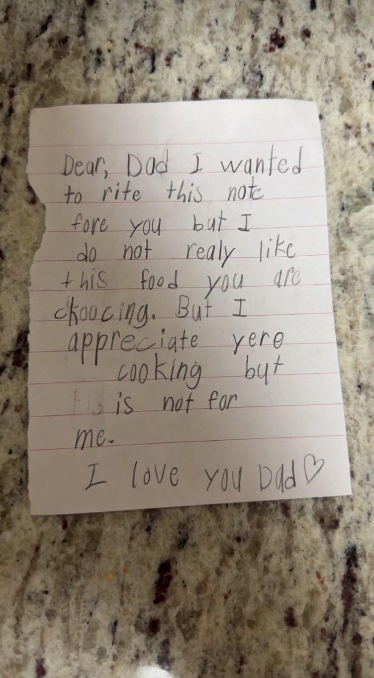 Tata rekao kćeri da sprema večeru, a onda je pronašao njezinu poruku