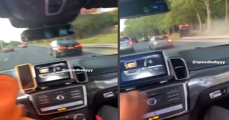 VIDEO Divljali u autima pa BMW završio na krovu