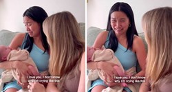 Žena je prvi put vidjela bebu svoje najbolje prijateljice, imala dirljivu reakciju