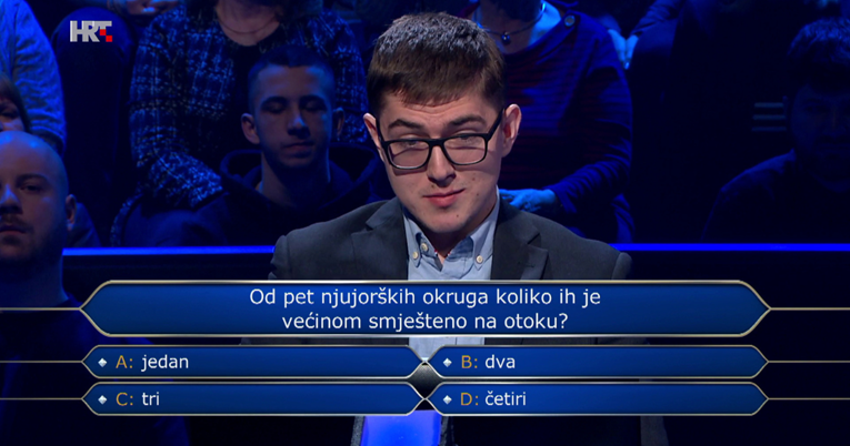 Student u Milijunašu odustao na pitanju za 34.000 eura. Znate li vi odgovor?