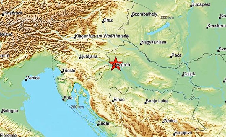 Danas dva nova slaba potresa u Zagrebu