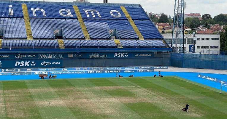 Maksimirski travnjak dva dana prije Dinamove utakmice izgleda užasno. Evo što mu je