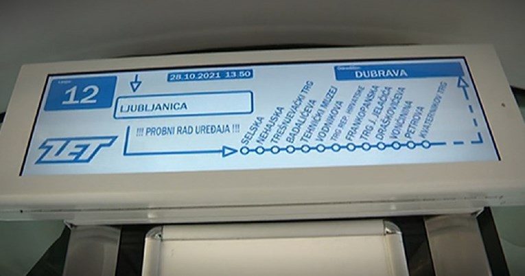 ZET u tramvaje uvodi novi sustav informiranja