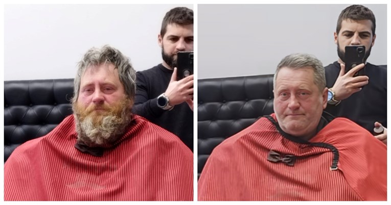Frizer iz Beograda ošišao beskućnika pa pokazao drastičnu razliku u njegovom izgledu 