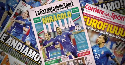 Pogledajte kako izgledaju naslovnice u Italiji nakon remija protiv Hrvatske