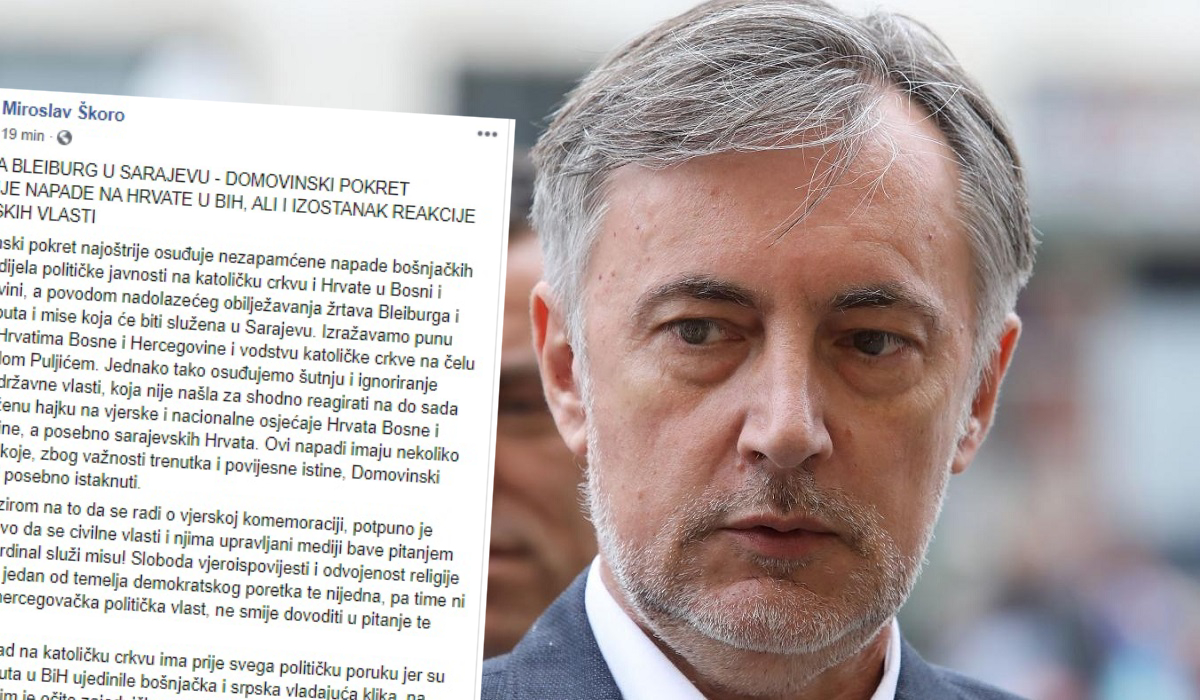 Škoro: Mržnja prema Hrvatima ujedinila je srpsku i bošnjačku vladajuću kliku u BiH