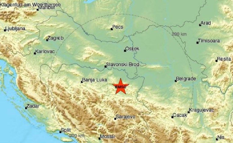 Potres jačine 4,2 po Richteru pogodio Tuzlu, osjetio se i u Osijeku