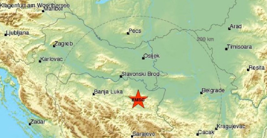 Potres jačine 4,2 po Richteru pogodio Tuzlu, osjetio se i u Osijeku