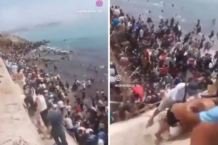 VIDEO Tisuće migranata preplavile Ceutu, ima mrtvih. Španjolska šalje vojsku