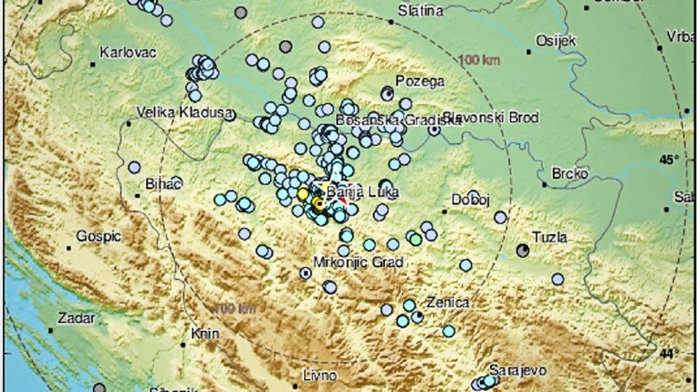 Nekoliko manjih potresa u Banjoj Luci, najjači magnitude 4.1