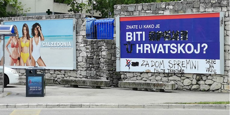 Pogledajte što je ostalo od plakata Pupovčeve stranke u Splitu
