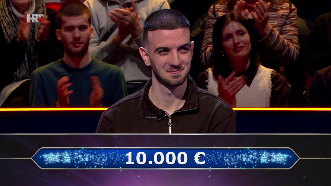 Student osvojio 10.000 eura u Milijunašu, odustao na pitanju o hrvatskom vojskovođi