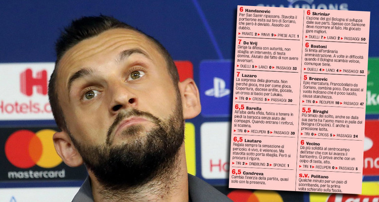 Brozović među najlošije ocijenjenima: "Slao je lopte u bunar"