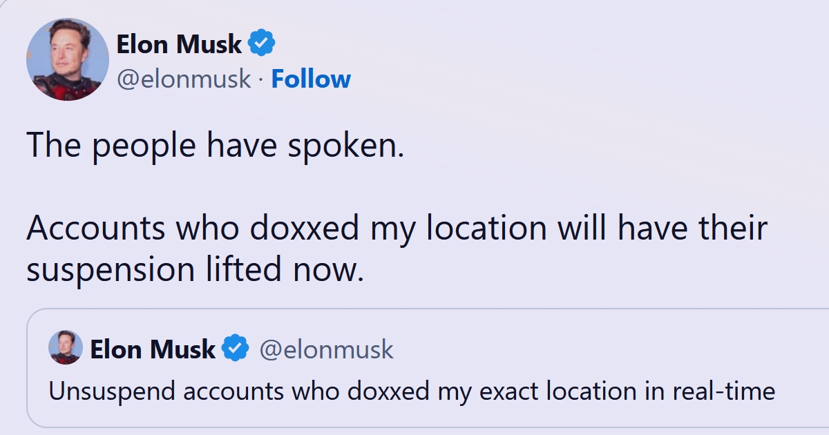 Musk vratio Twitter novinarima, kaže da je anketa pokazala da ljudi to žele