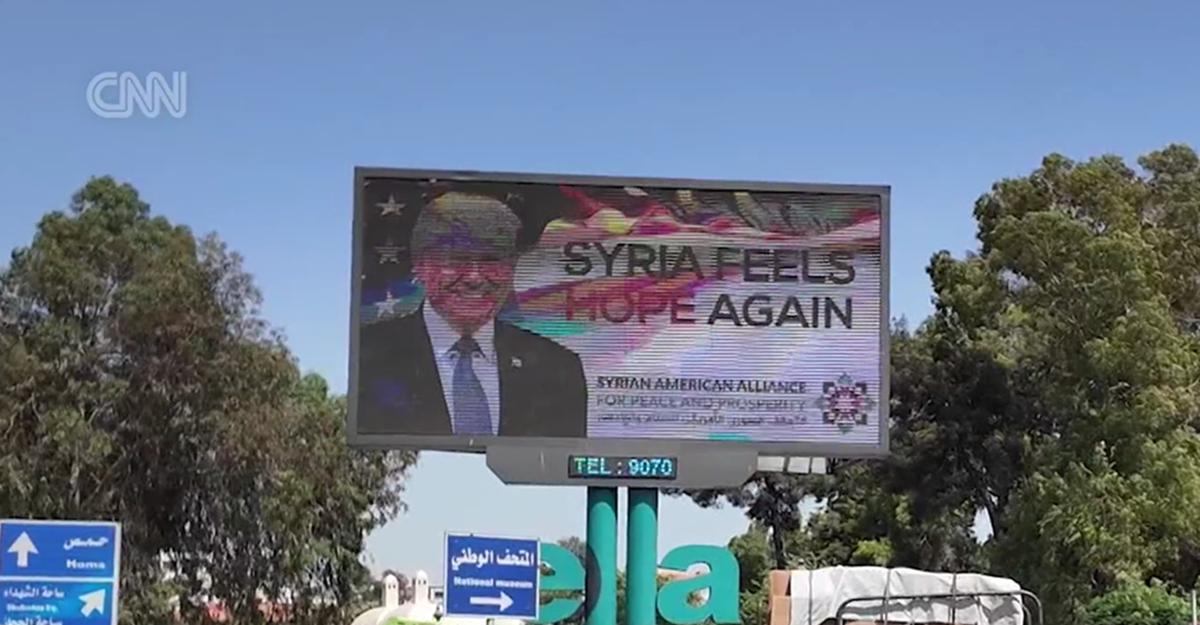 Diljem Damaska billboardi s likom Trumpa i porukom: Hvala Vam, gospodine predsjedniče