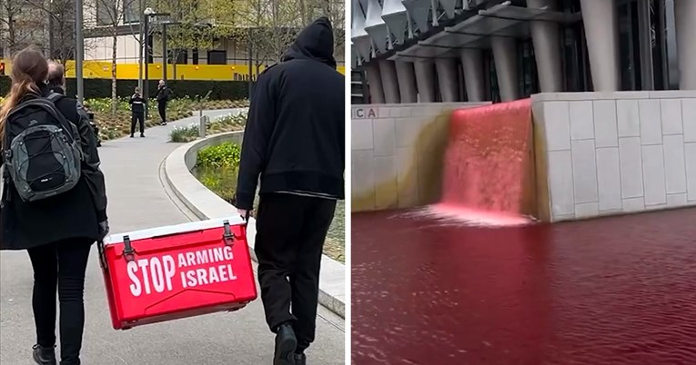 Greenpeace zalio ribnjak američke ambasade u Londonu zbog prodaje oružja Izraelu