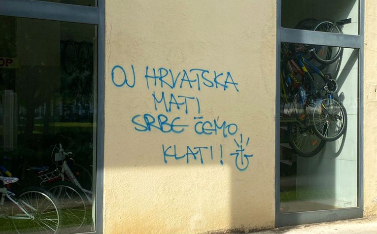 U Zadru osvanuo grafit "Oj hrvatska mati, Srbe čemo klati"